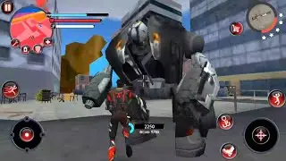 Rope&nbsp;hero new game | New fighting robot on city | ios gameplay