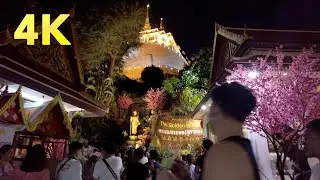 [4K] Wat Saket (Golden Mountain Temple) on Visakha Bucha Day (วันวิสาขบูชา) / Ep.1 / Bangkok