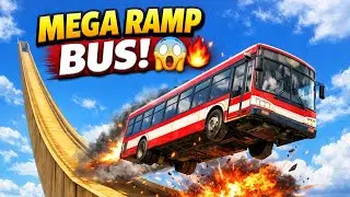 Mega ramp bus driving is not so easy #viralvideo #shortsfeed 🙀@MrBeast @mrindianhackershorts 