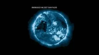 Sun 24 Hour Timelapse | Iron / 195 &Aring; | NOAA GOES-19 Extreme Ultraviolet (Sep 9, 2025) #shorts
