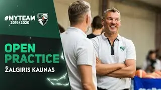 Jasikevicius and LeDay answer questions in Zalgiris' open practice