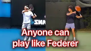 i cloned federer&rsquo;s forehand by doing nothing (40-min hitting session)