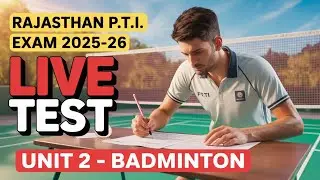 Rajasthan P.T.I. Exam ( Badminton ) Live Test |#shorts #ytshorts #youtube #rajasthangkjunction