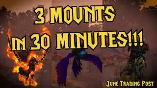 3 MOUNTS in 30 MINUTES!! Trading Post Speedrun World Record? + Look at June Rewards WoW Dragonflight