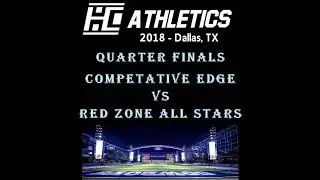 2018  Hard Count Athletics Dallas Quarter Final Game RedZone All Stars vs Competative Edge