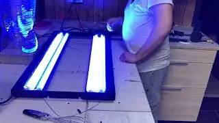 Устанавливаю свой 36-дюймовый гибридный светильник T5HO 4x39 Вт для водной флоры и фауны с использованием ламп ATI.