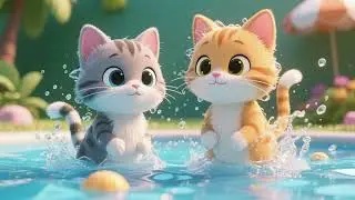2 Little Kittens Splash Time 🛁 | Nursery Rhymes & Kids Songs