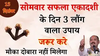 15 दिसंबर सोमवार सफला एकादशी व्रत के दिन 3 लौंग वाला उपाय जरुर करे || Pradeep Ji Mishra
