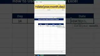 How to Use Date Formula #msexcel #shortsvideo #excel #shortsfeed #shorts #exceltricks #tricks #short