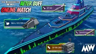 USS Massachusetts - After Buff Online Gameplay with Best Build🔥- Modern Warships