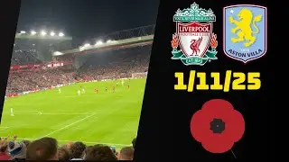 Aston Villa fans at Liverpool 1/11/25