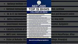 Top 15 Government BHMS Colleges in India 2025 | Best Govt. Homeopathy Colleges for NEET Aspirants