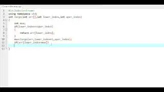 Largest element of array using recursion in C++