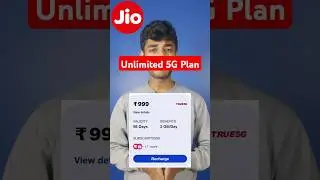 Jio Unlimited 5G Recharge Plan Rs.999 #shorts