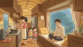 A Rainy Family Picnic Day 🌧️ | Cozy Ghibli-Style Moments Together