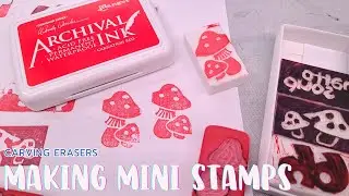 Let's Try Making Our Own Eraser Stamps-Carving Erasers into Tiny Custom Stamps