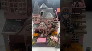 Dollar Tree Dollhouse Turned Into ✨Coraline✨Pink Palace Apartments DIY