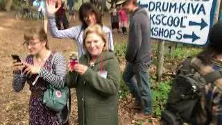 Blissfest 2017 Horn Summit forest parade feat. Detroit Party Marching Band & Galactic Sherpas