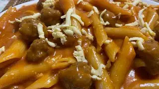 BAGONG PABORITO NA PASTA NG MGA CHIKITING | SAUCY PENNE PASTA WITH MEATBALLS | Kaka&rsquo;EVAng Vlog