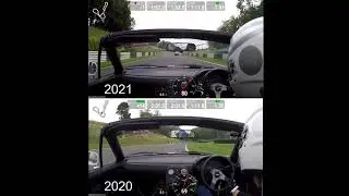 Cadwell Park lap comparison 2020/2021 - MX5 Turbo