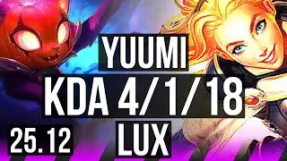 YUUMI & Jinx vs LUX & Lucian (SUP) | 4/1/18 | EUW Master | 25.12