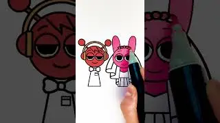 🌈 Turn Pinki & Oren into the Most Dazzling Couple with Reverse Art Magic!✨#artideas #reverseart