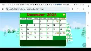 Starfall Daily Calendar - December 15, 2026