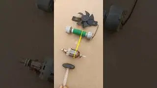 आर्मेचर ग्राइंडर और चुंबकीय आकर्षण से बिजली उत्पन्न जनरेटर &bull; Dc motor New project