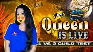 🔴FREE FIRE GUILD TEST LIVE TODAY | 2 VS 4 CUSTOM ROOM GIVEAWAY 🥵| GIRL GAMER #Freefire #girllive