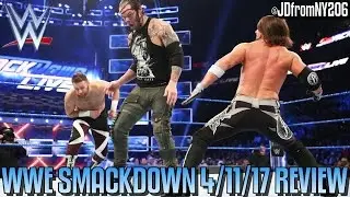 WWE Smackdown 4/11/17 Review Results & Reactions: AJ Styles vs Sami Zayn vs Baron Corbin