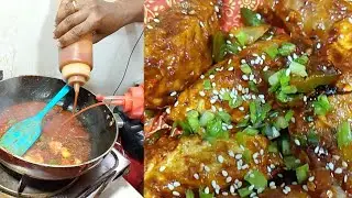 spicy🔥pan fried momo//full recipe and eating //ASMR Bhukkad girl