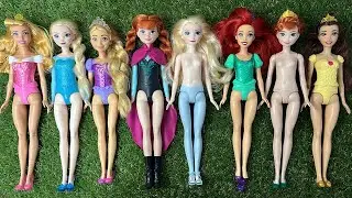 Disney Princess Frozen Dolls Unboxing Elsa, Anna, Belle, Ariel and more | Luxury Disney Mattel ASMR