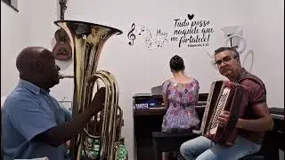 CCB 350- A jornada farei.  @jozianicortonezccb2025 / Valdir (acordeom) e irmão Itamar(bombardão).  