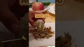 Scratching mud on the Century Duck Egg #shortvideo #satisfying #centuryegg