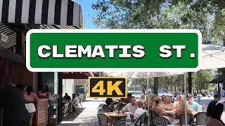 Clematis Street Walking Tour 4K | West Palm Beach Florida 2025
