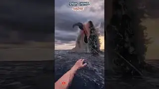 Hiu megalodon raksasa menyambar mangsanya || #shortvideo #shorts #hiu megalodon  #viralshort #shark