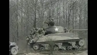4th Armored Division in Germany April 1945 - Colorized WWII Combat Footage