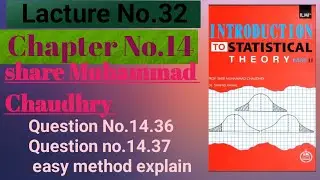 Question No :14. 36, Question No: 14 .37 #statistics #solved Question #adp part 2 #statistics