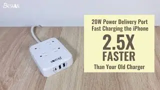 BESFAN Cruise Ship Friendly Power Strip Surge Protectors W USB