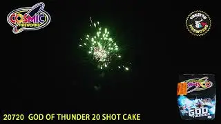 Cosmic Fireworks God Of Thunder - God Of Thunder Barrage Cake 20 Shots - Preston Fireworks