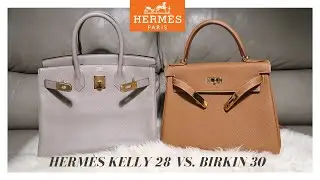 HERMES KELLY 28 VS. BIRKIN 30 COMPARISON + MOD SHOTS🐎TOGO VS. NOVILLO LEATHER🍊Giveaway Winners!