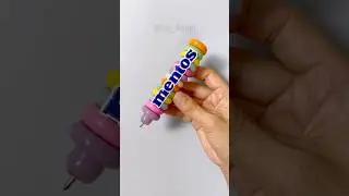 멘토스 볼펜 만들기🖊️Mentos Ballpoint Squishy DIY with Nano Tape! #실리콘테이프