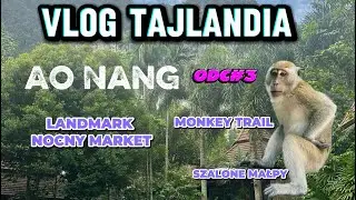 VLOG TAJLANDIA ODC#3 AO NANG. SZALONE MAŁPY NA MONKEY TRAIL. LANDMARK NOCNY MARKE. 