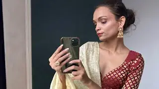 Monalisha Mahapatra Saree | Kerala Kasavu Onam Saree Styling