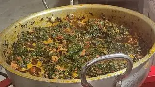MAKING LARGE POT OF EFORIRO IN MY GARAGE || GARAGE COOKING 