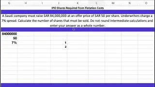 IPO Shares Required from Flotation Costs