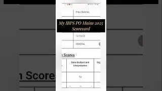 My Ibps po mains scorecard 📚 #ibpspo #bankexams #banking