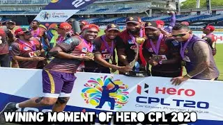 wining moment of hero CPL final 2020 stylish cilibration by knight Riders
