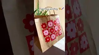 Turning Waste Paper Bag into Beautiful Art ♻️ | Reuse & Recycle Painting Idea #diy #papercraft #bag