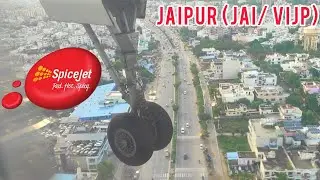 Landing at Jaipur International Airport | SpiceJet | Q400 | with major roads marked during approach